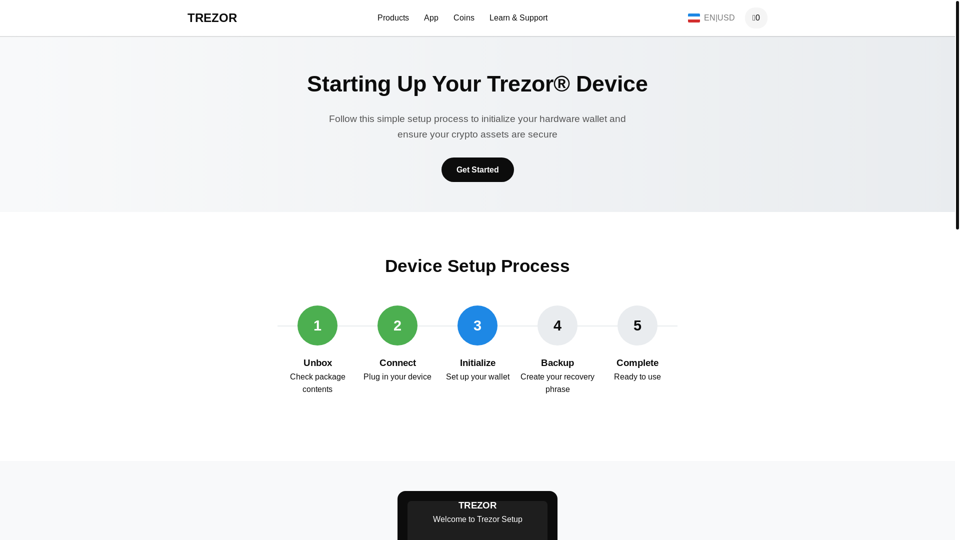 website screenshot of https://get-started-trezor-io-start.pages.dev/