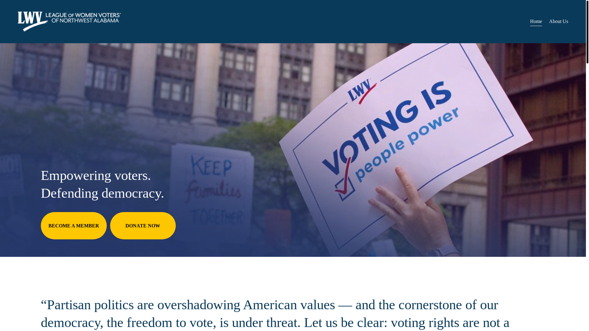 website screenshot of https://nwavotes.org/