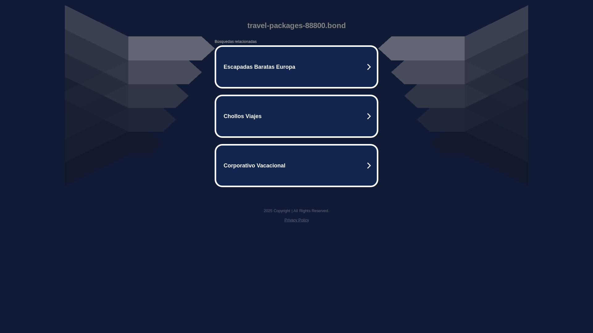 website screenshot of https://travel-packages-88800.bond/