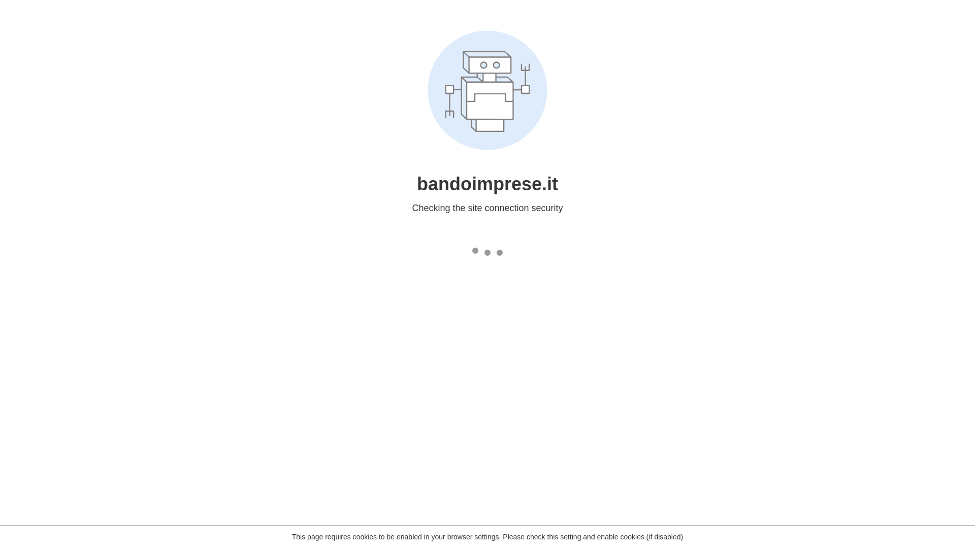 website screenshot of https://bandoimprese.it/