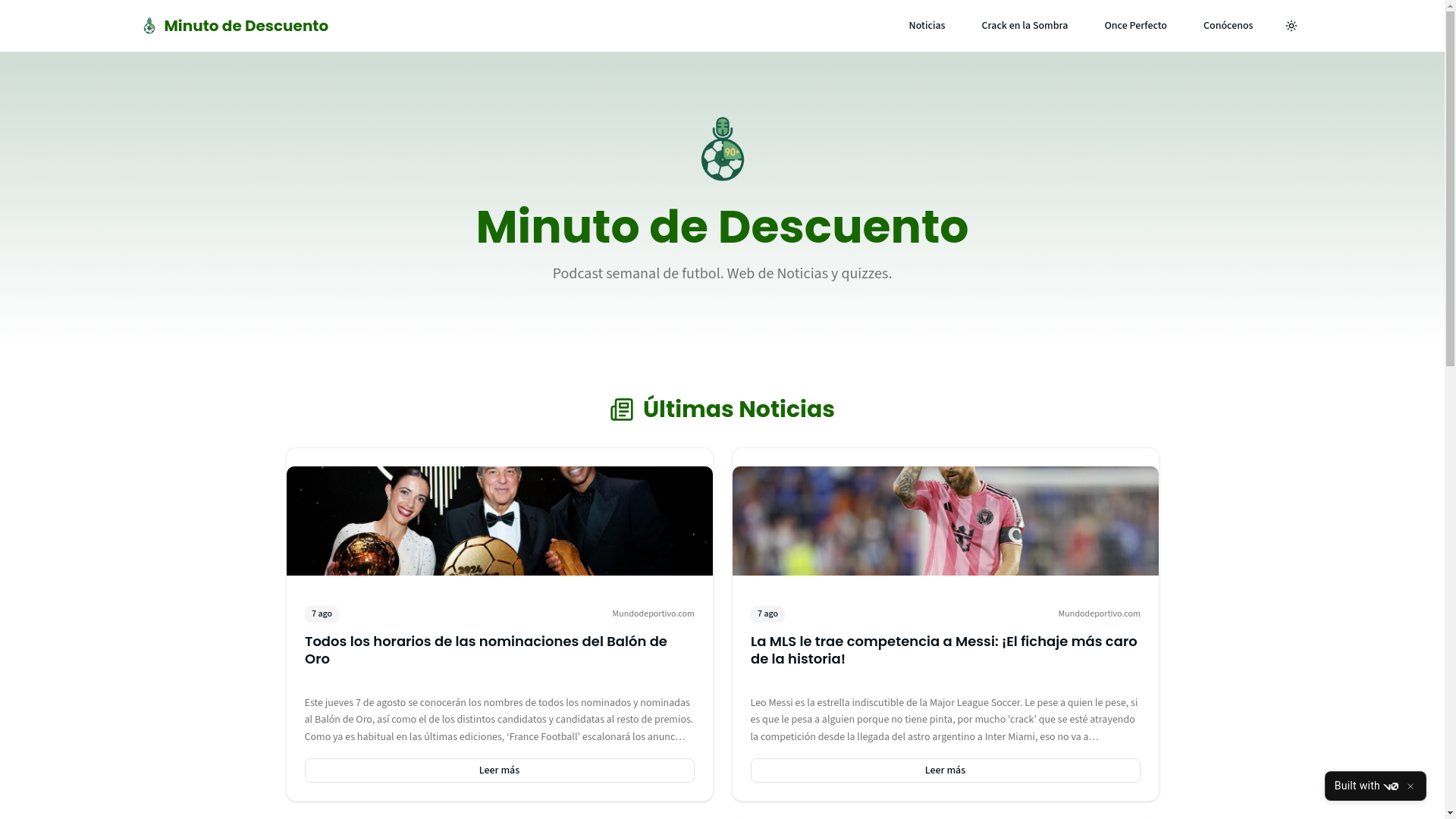 website screenshot of https://minutodedescuento.com/
