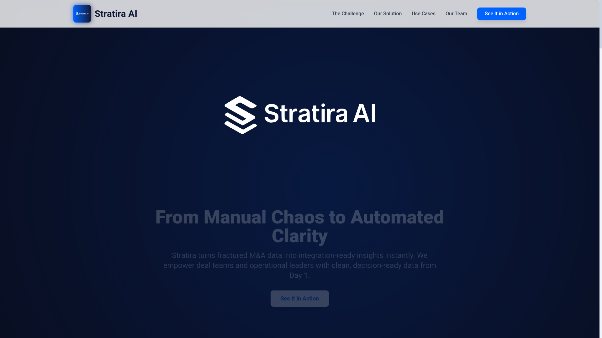 website screenshot of https://stratiraai.com/