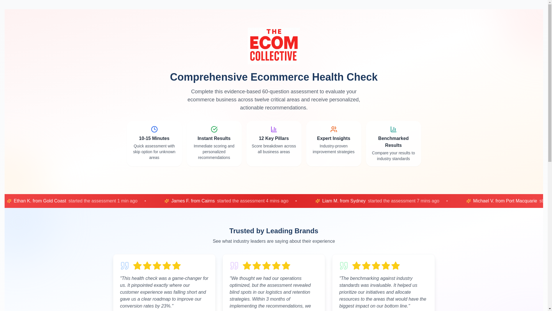 website screenshot of https://ecomhealthcheck.com/