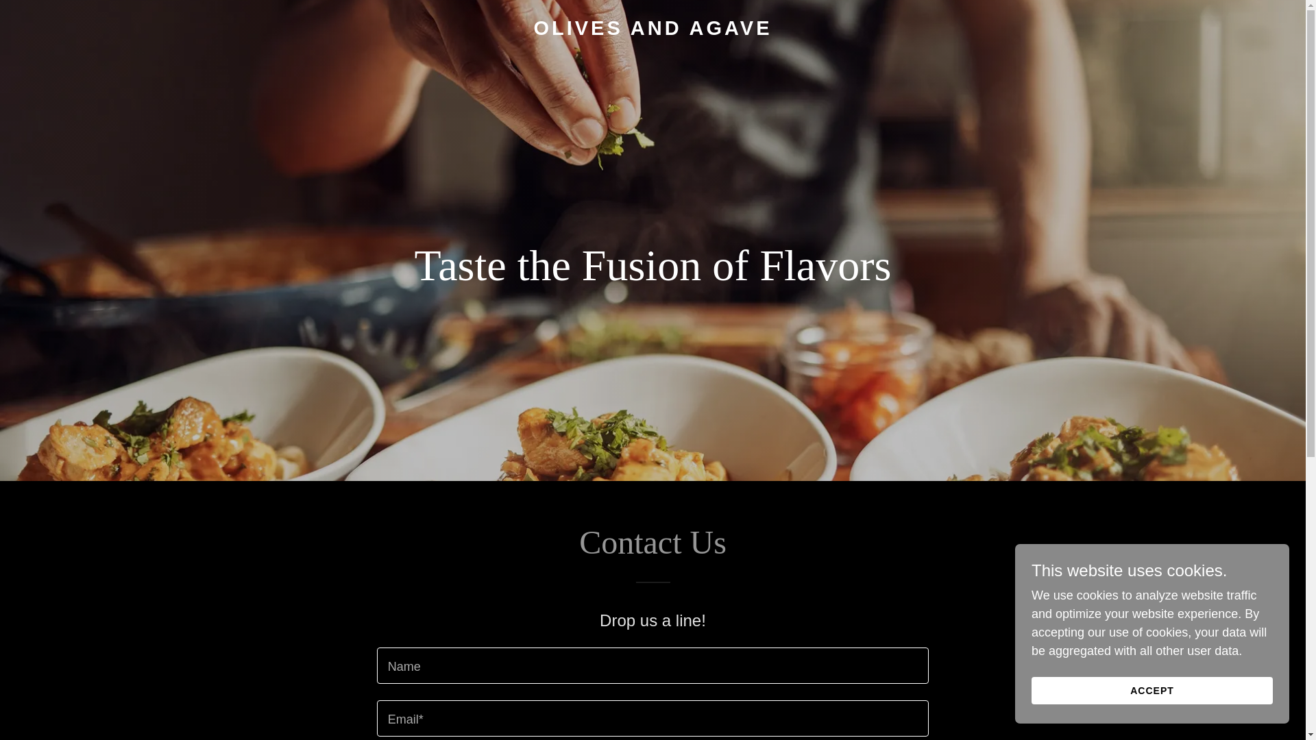 website screenshot of https://olivesandagave.com/