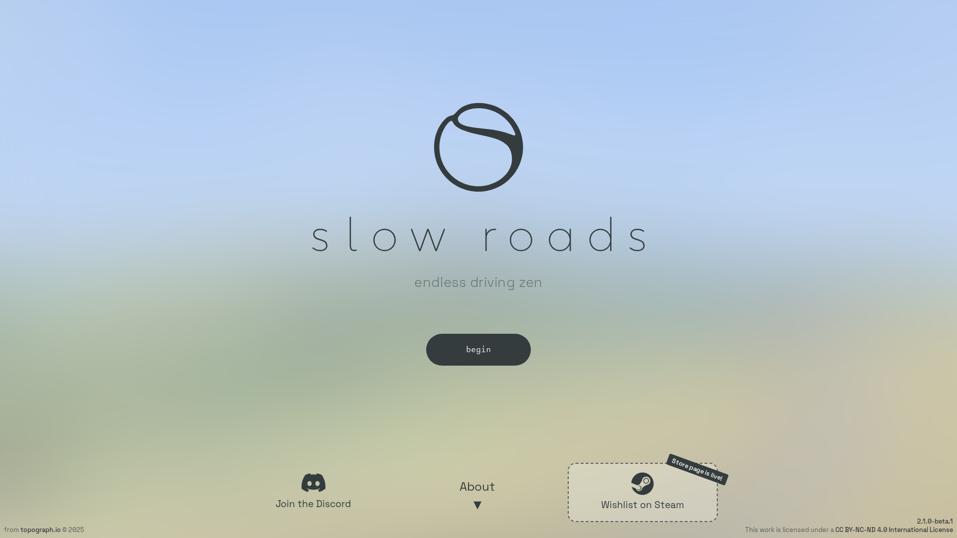 website screenshot of https://slowroads-staging.pages.dev/