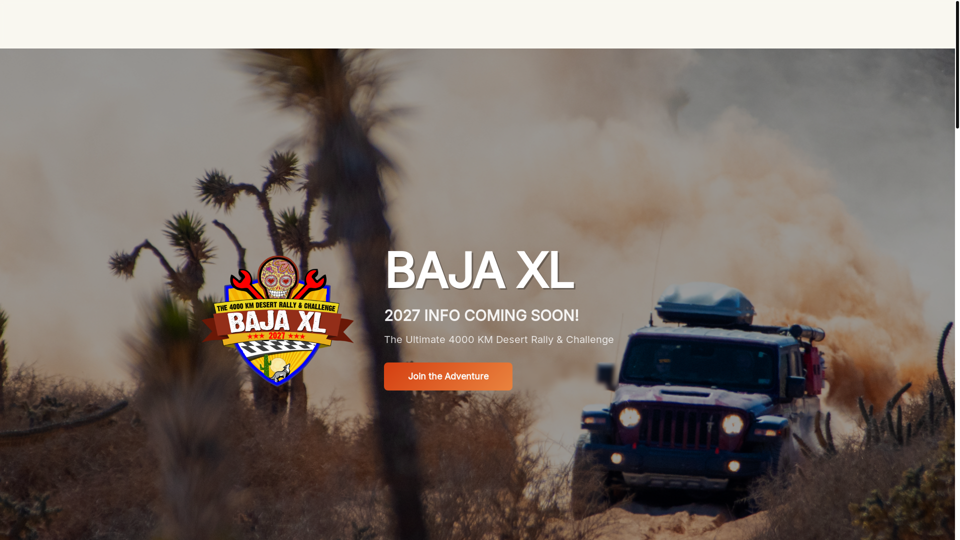 website screenshot of https://bajaxl.mx/