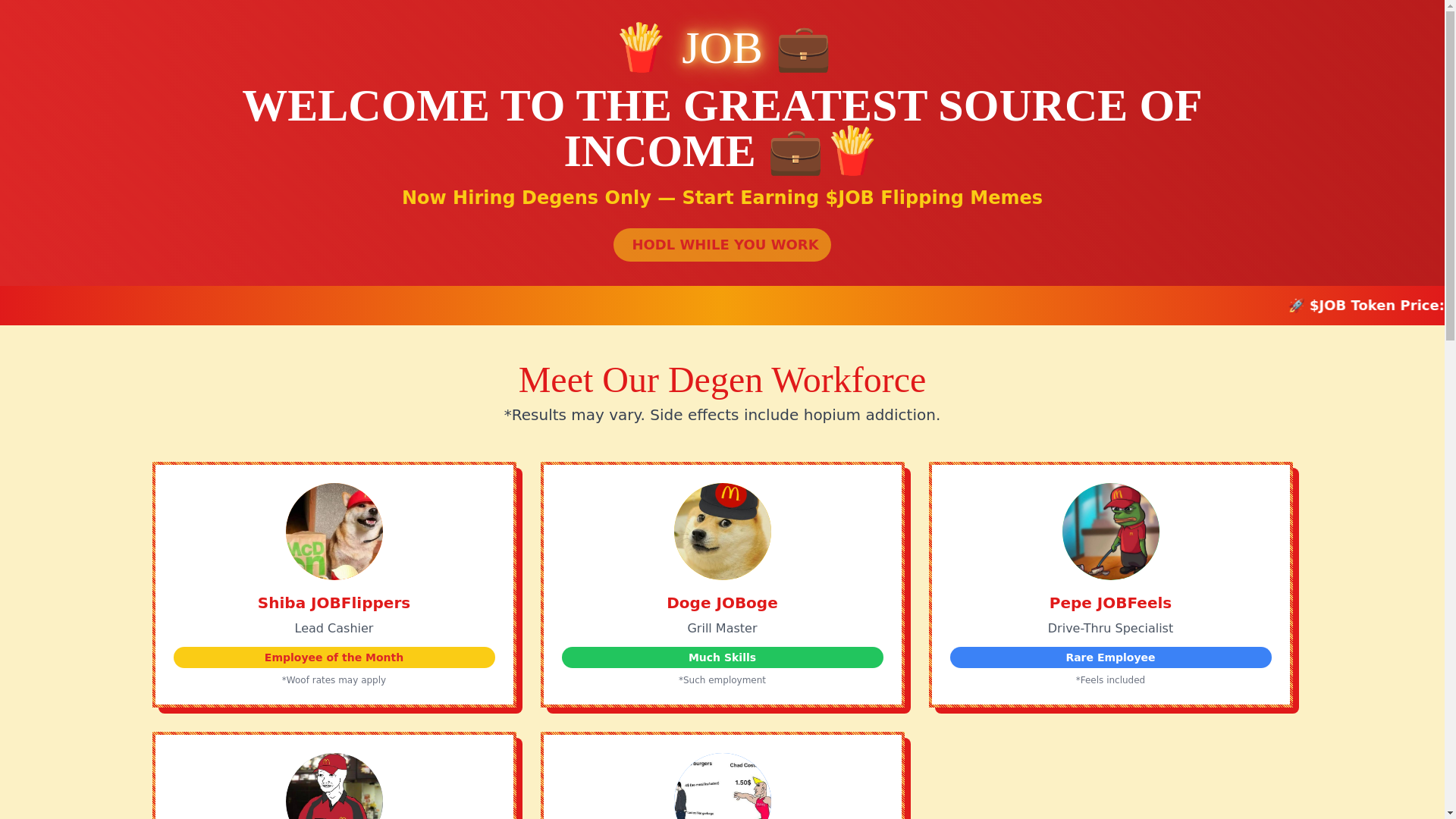 website screenshot of https://thegreatestsourceofincome.xyz/