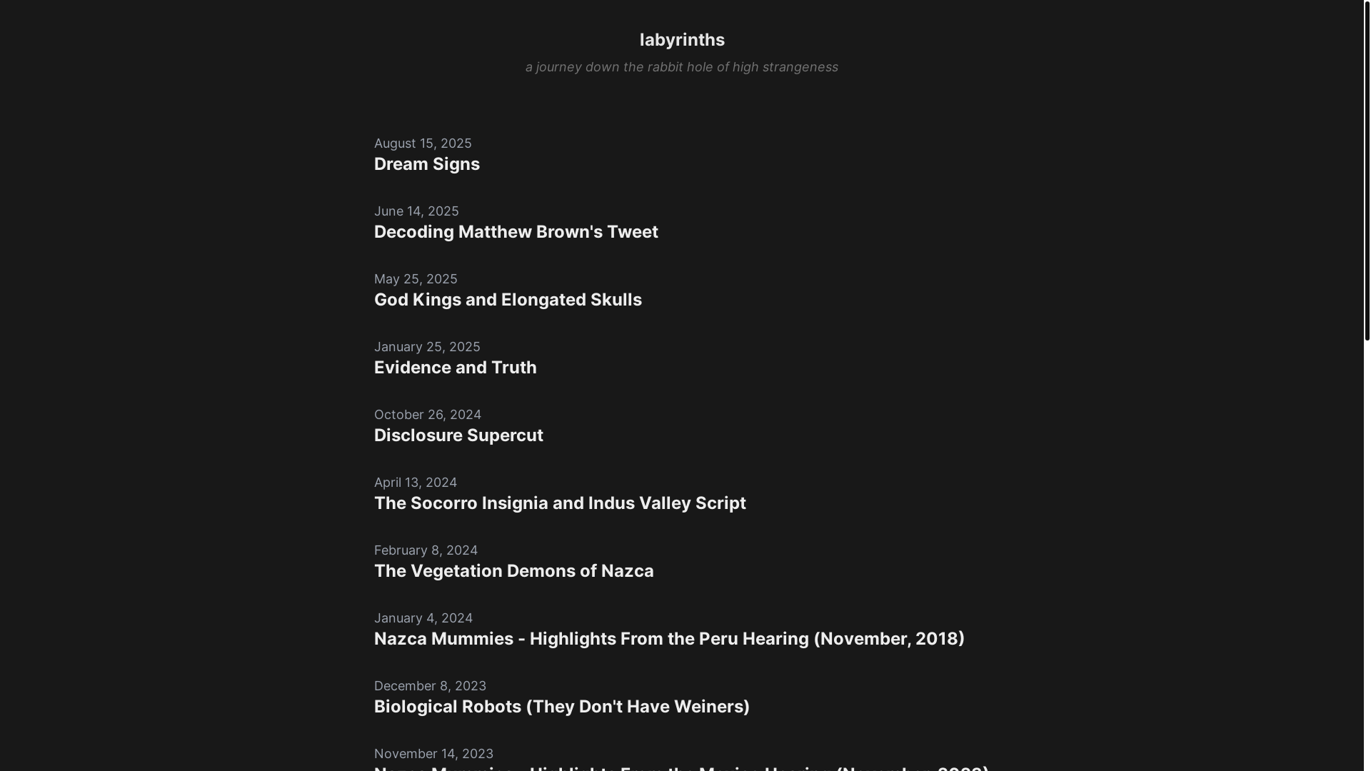 website screenshot of https://strangeuniverse.pages.dev/