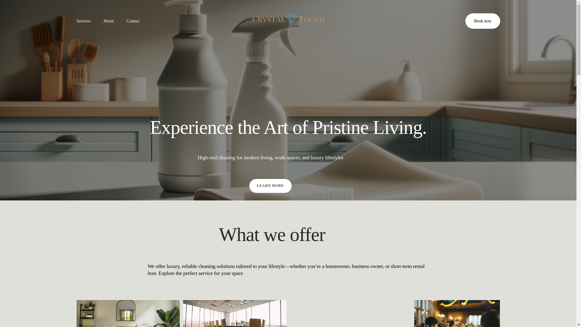 website screenshot of https://crystal-touch-cleaning.com/