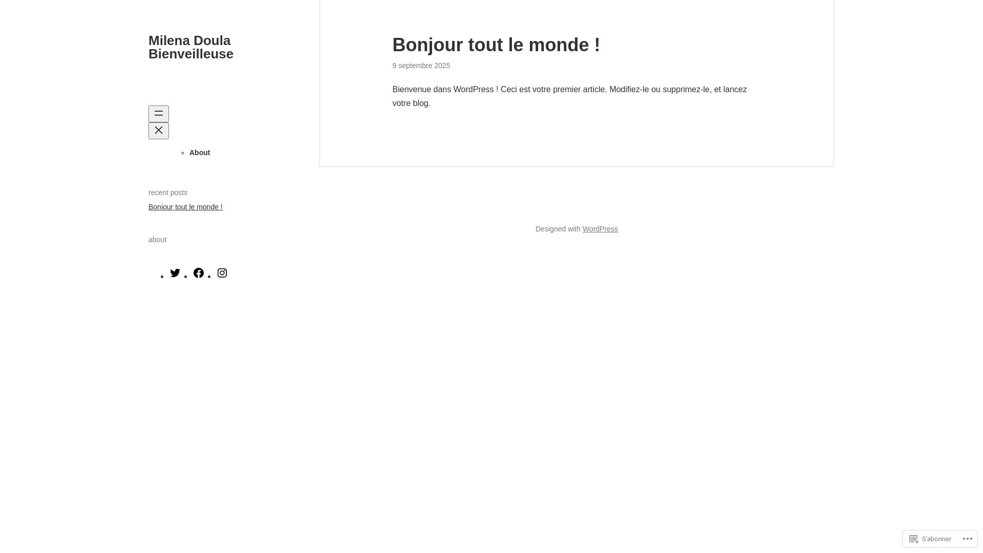 website screenshot of https://milenavenant.com/