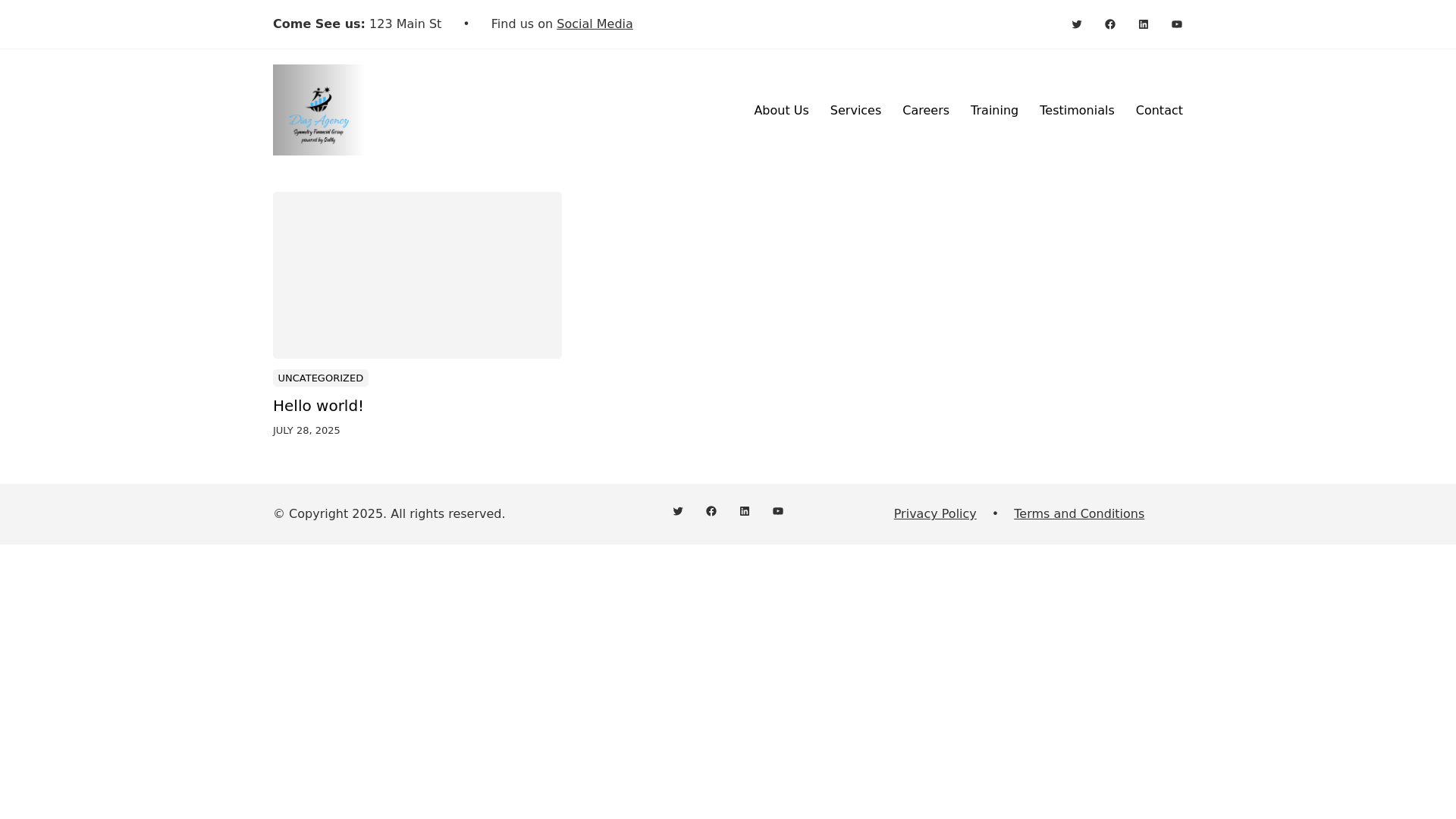 website screenshot of https://agencydiaz.com/