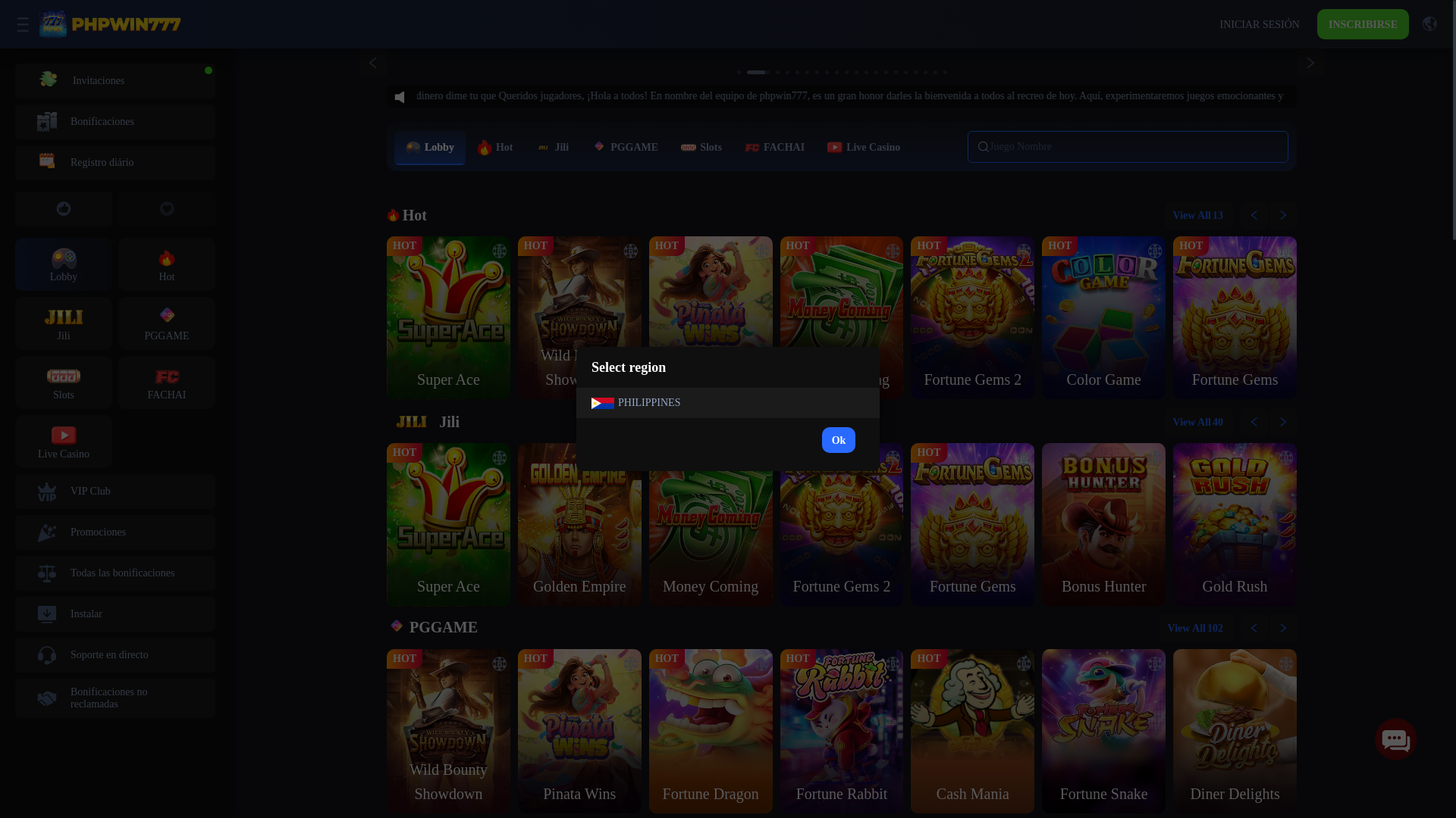 website screenshot of https://phpwin777.top/