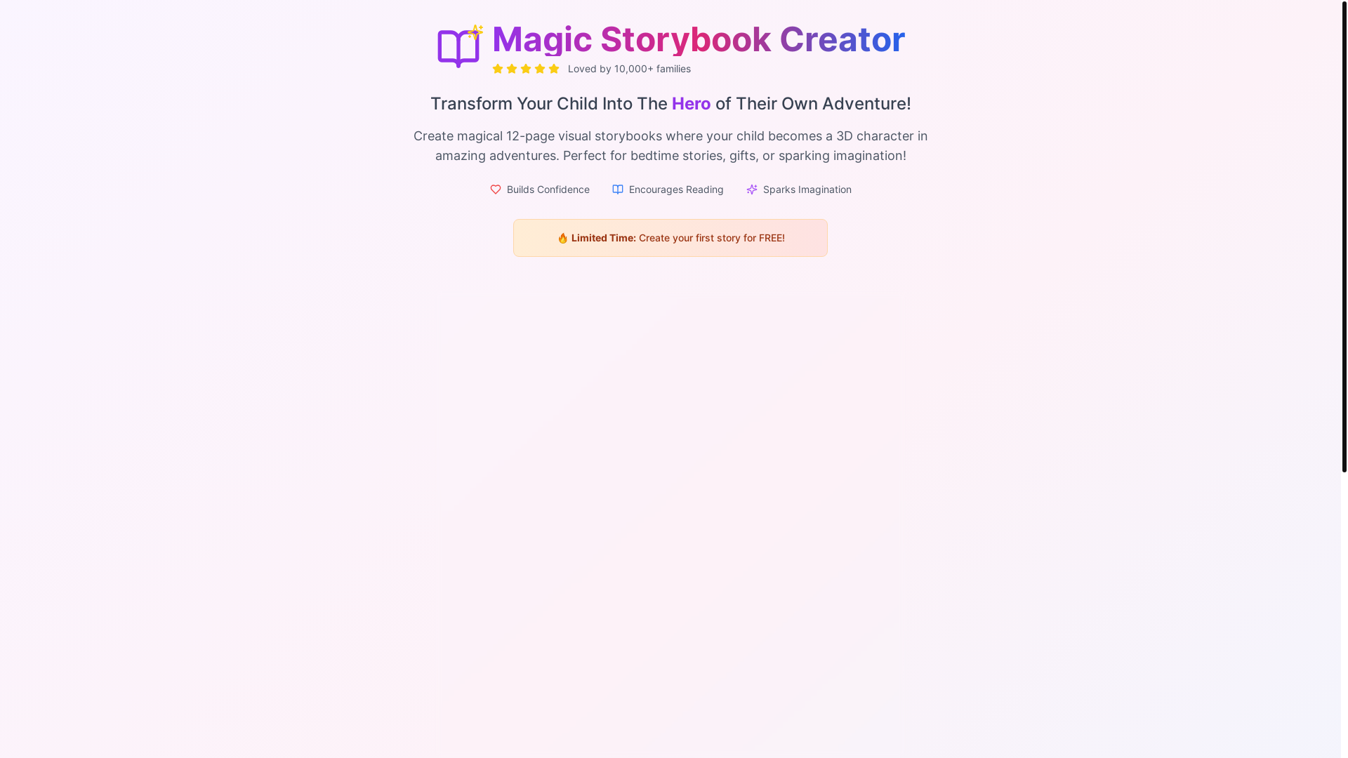 website screenshot of https://magictales.in/