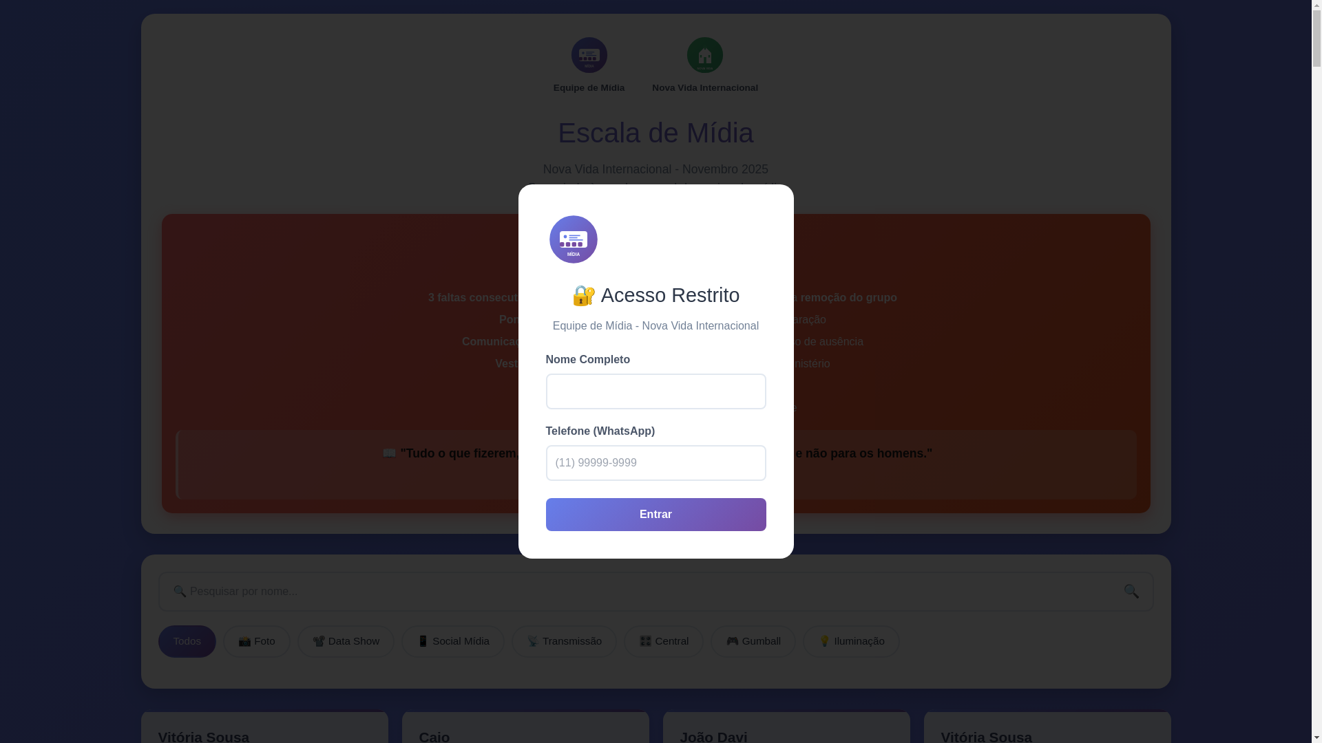 website screenshot of https://midianovavida.com.br/