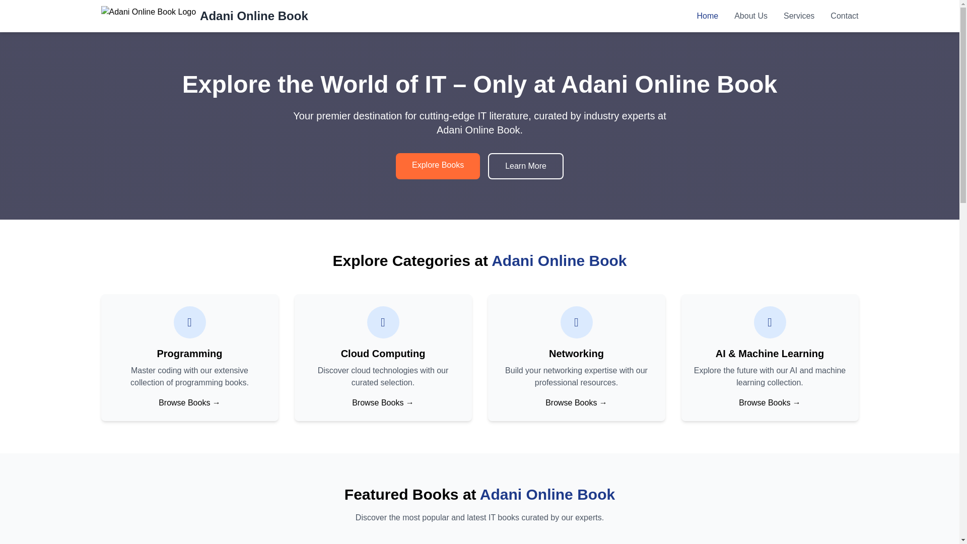 website screenshot of https://adanionlinebook.shop/