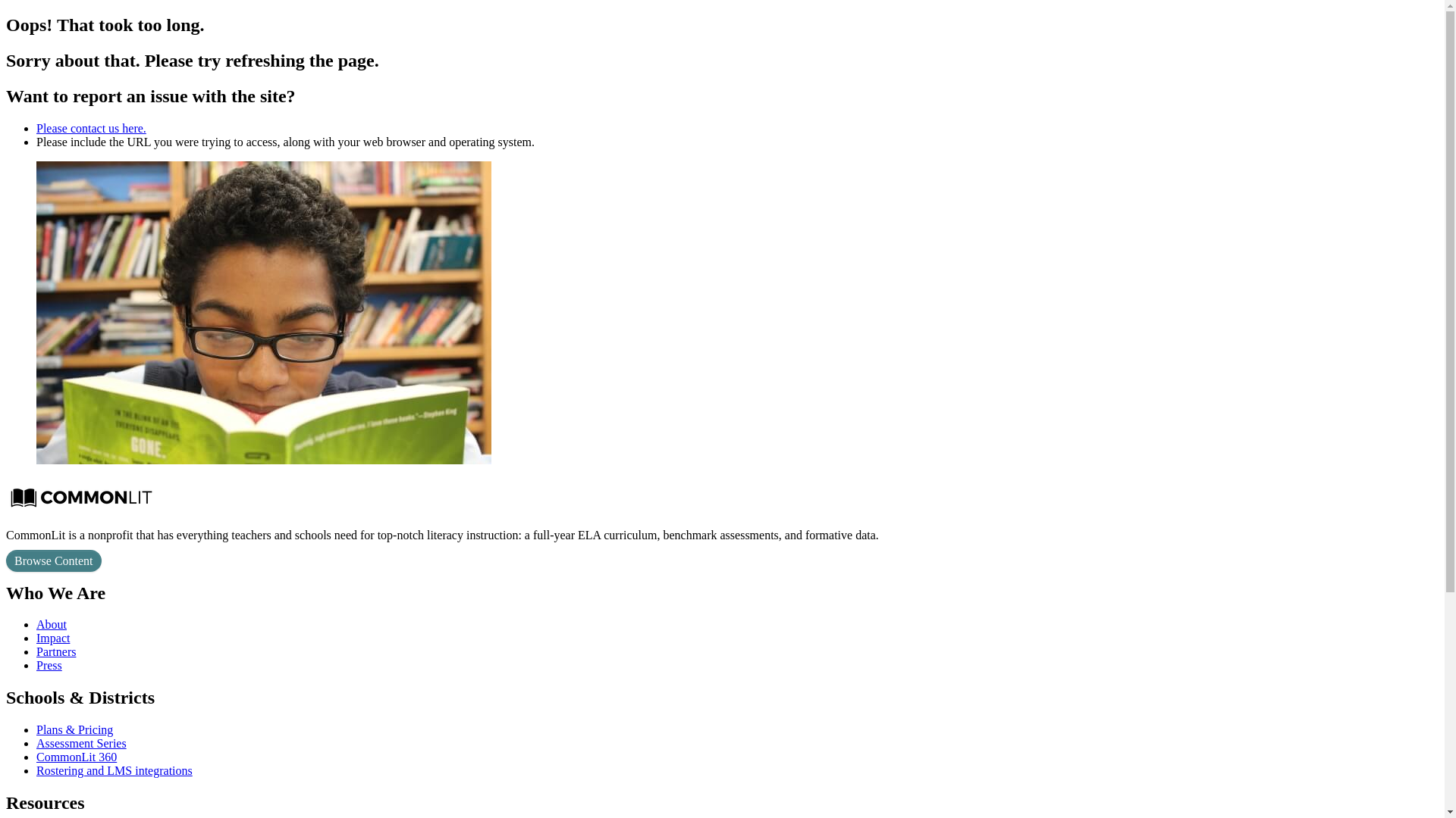 website screenshot of https://service-unavailable-commonlit.pages.dev/
