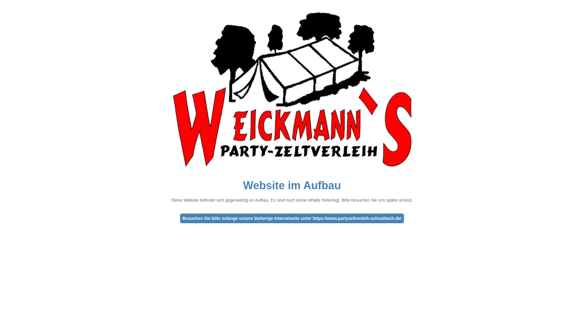 website screenshot of https://weickmanns-partyzeltverleih.de/
