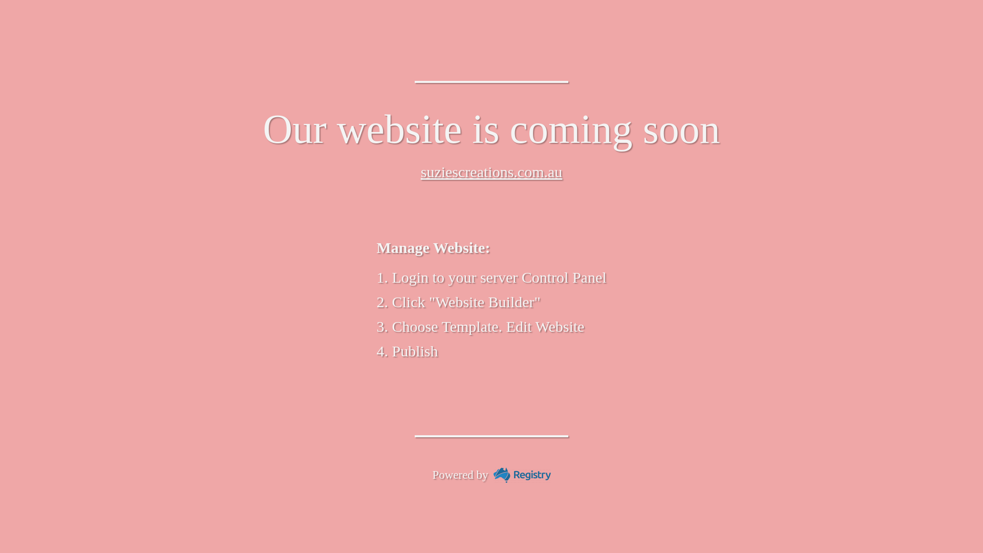 website screenshot of https://suziescreations.com.au/
