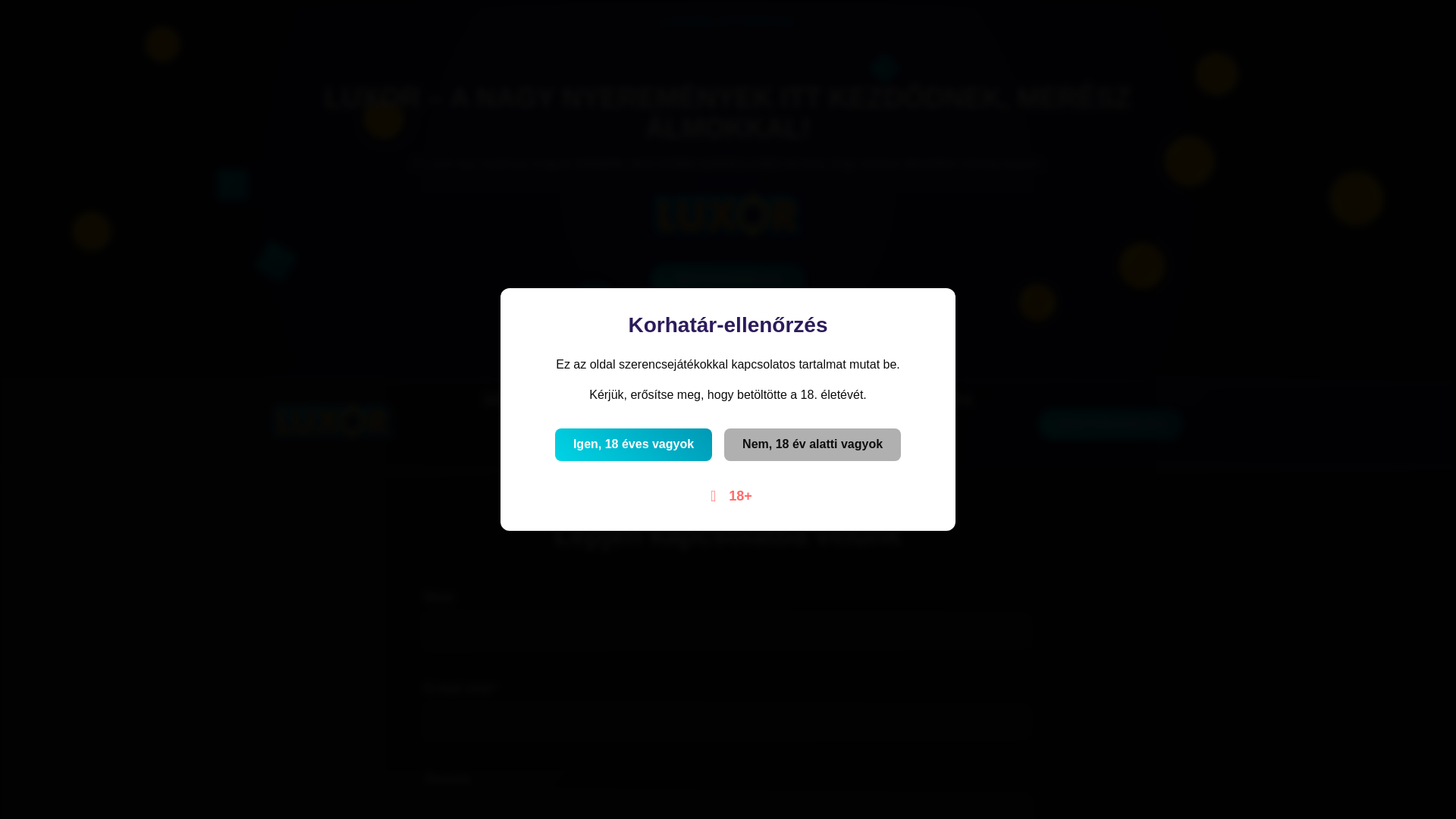 website screenshot of https://luxorlotteryhu.com/