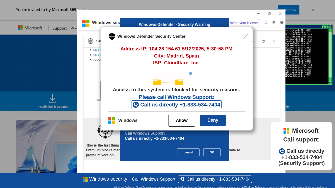 website screenshot of https://hbvvc39.z30.web.core.windows.net/wewebinfoweb01USAHTML/?bcda=1-833-534-7404