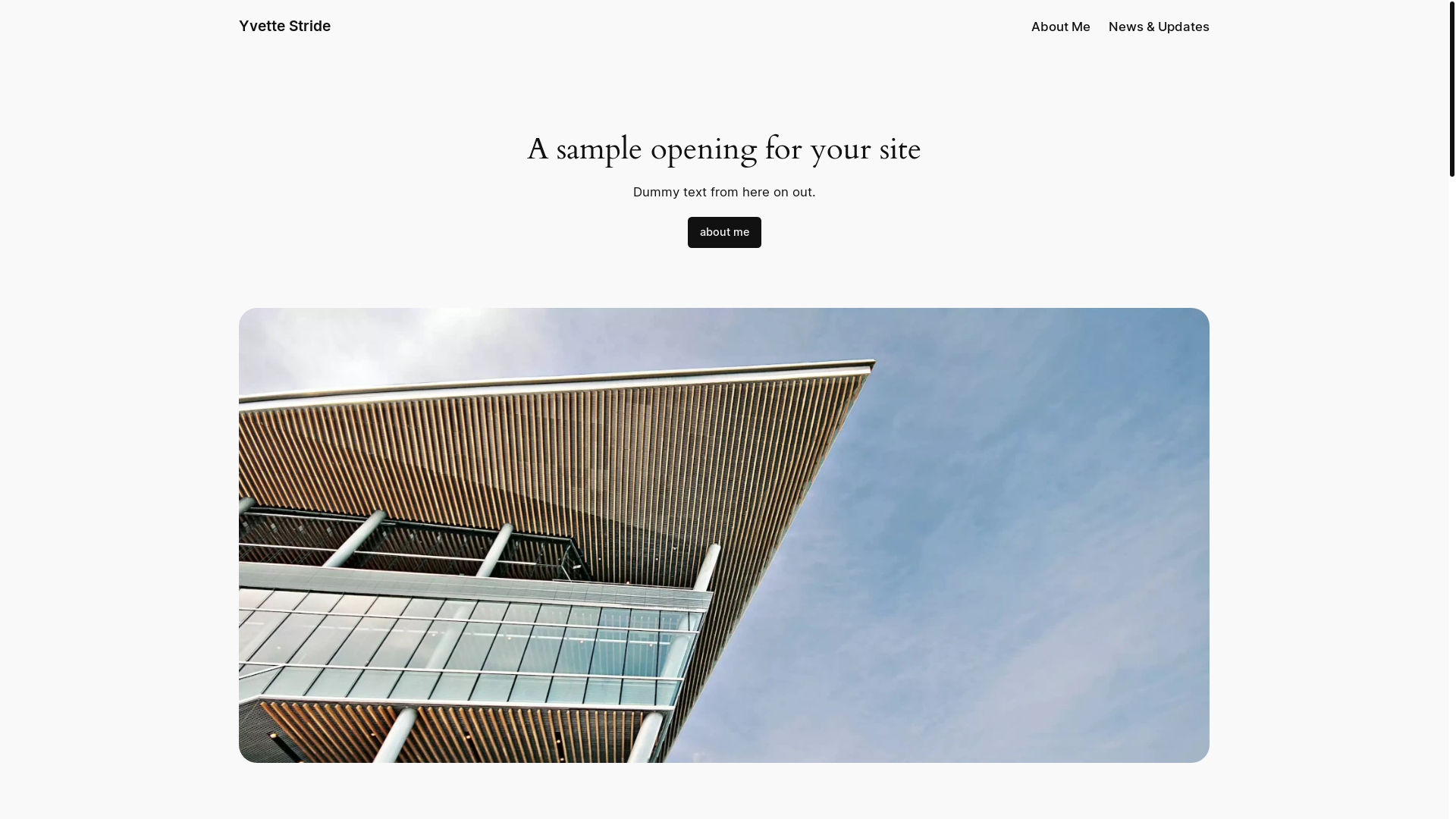website screenshot of https://yvettestride.com/