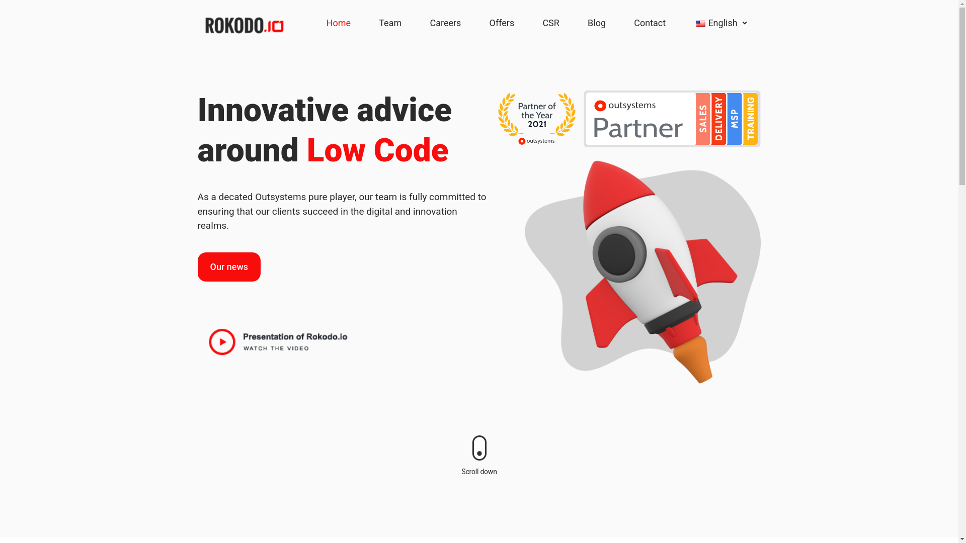 website screenshot of https://rokodotechlabs.com/