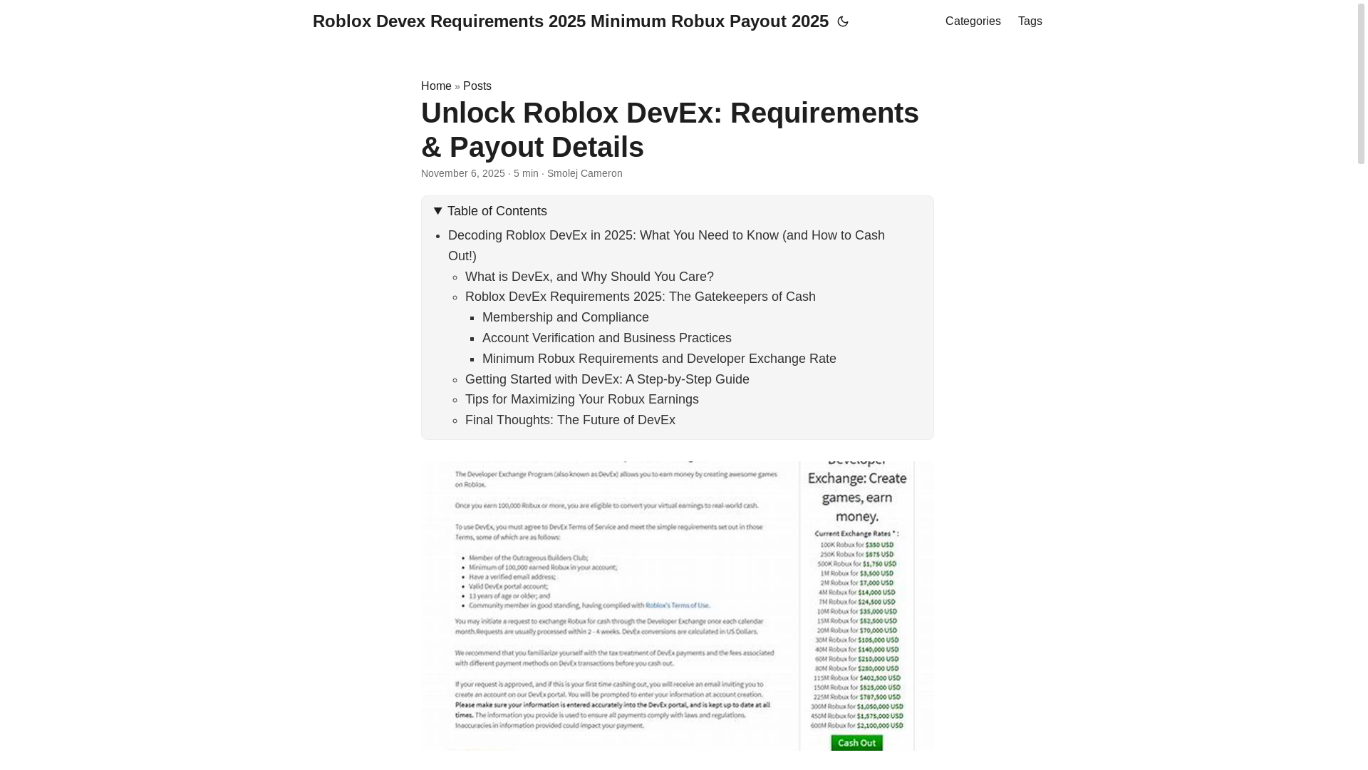 website screenshot of https://roblox-devex-requirements-2025-minimum-robux-payout-2025.pages.dev/