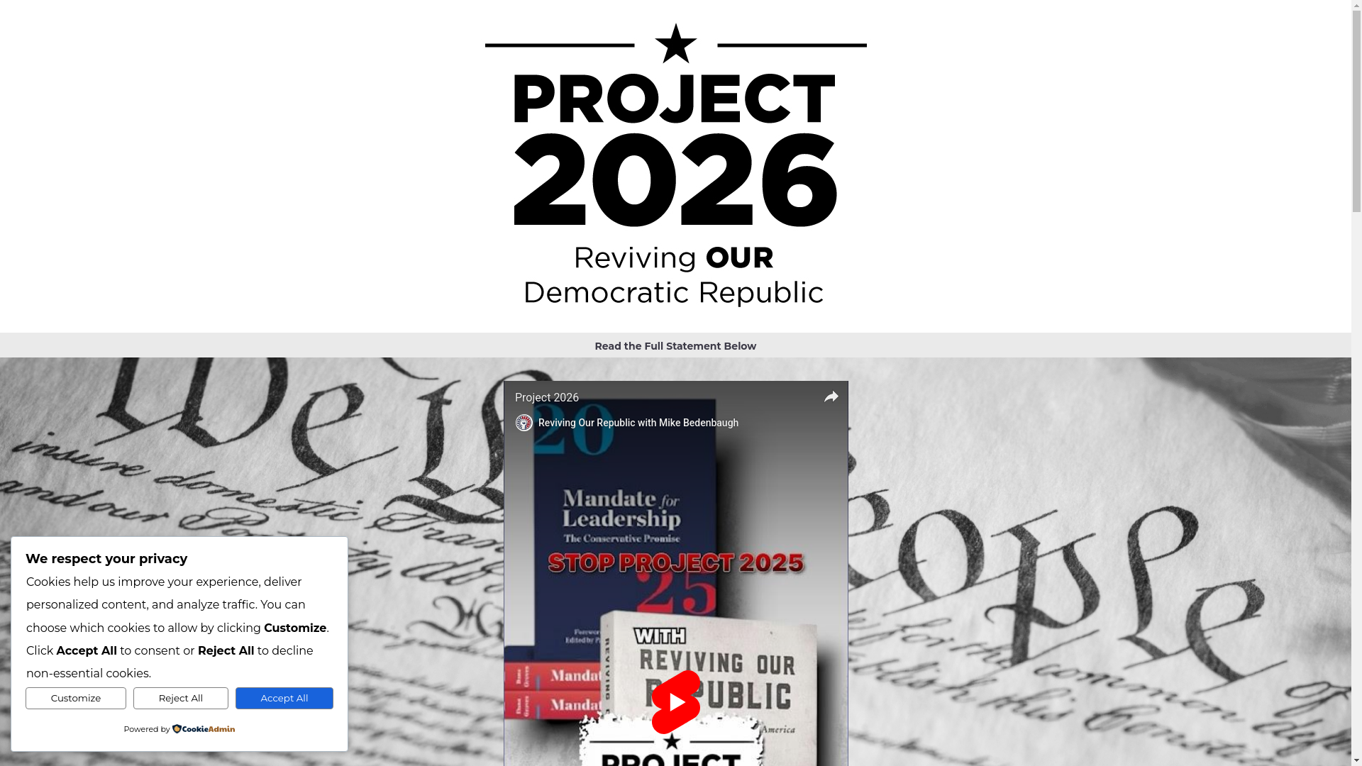 website screenshot of https://project-2026.net/