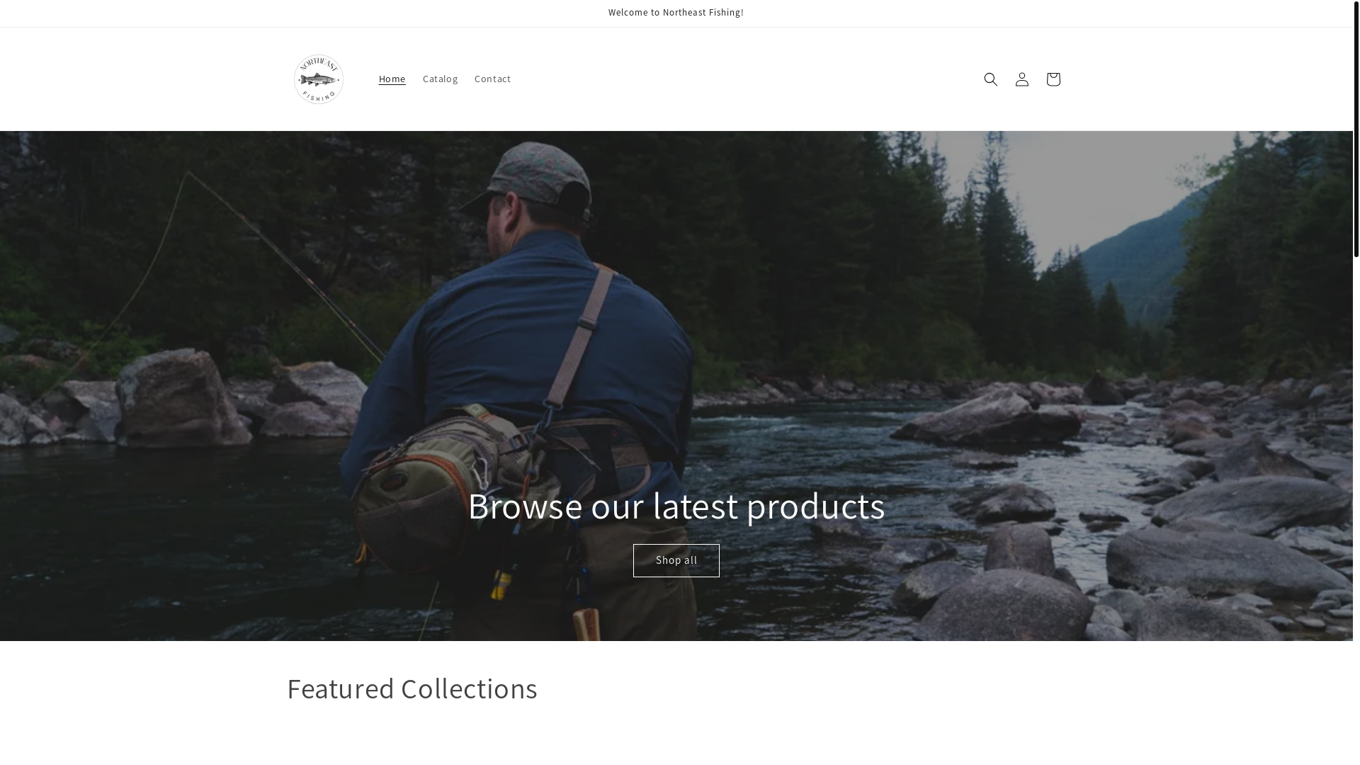 website screenshot of https://northeastfishing.shop/