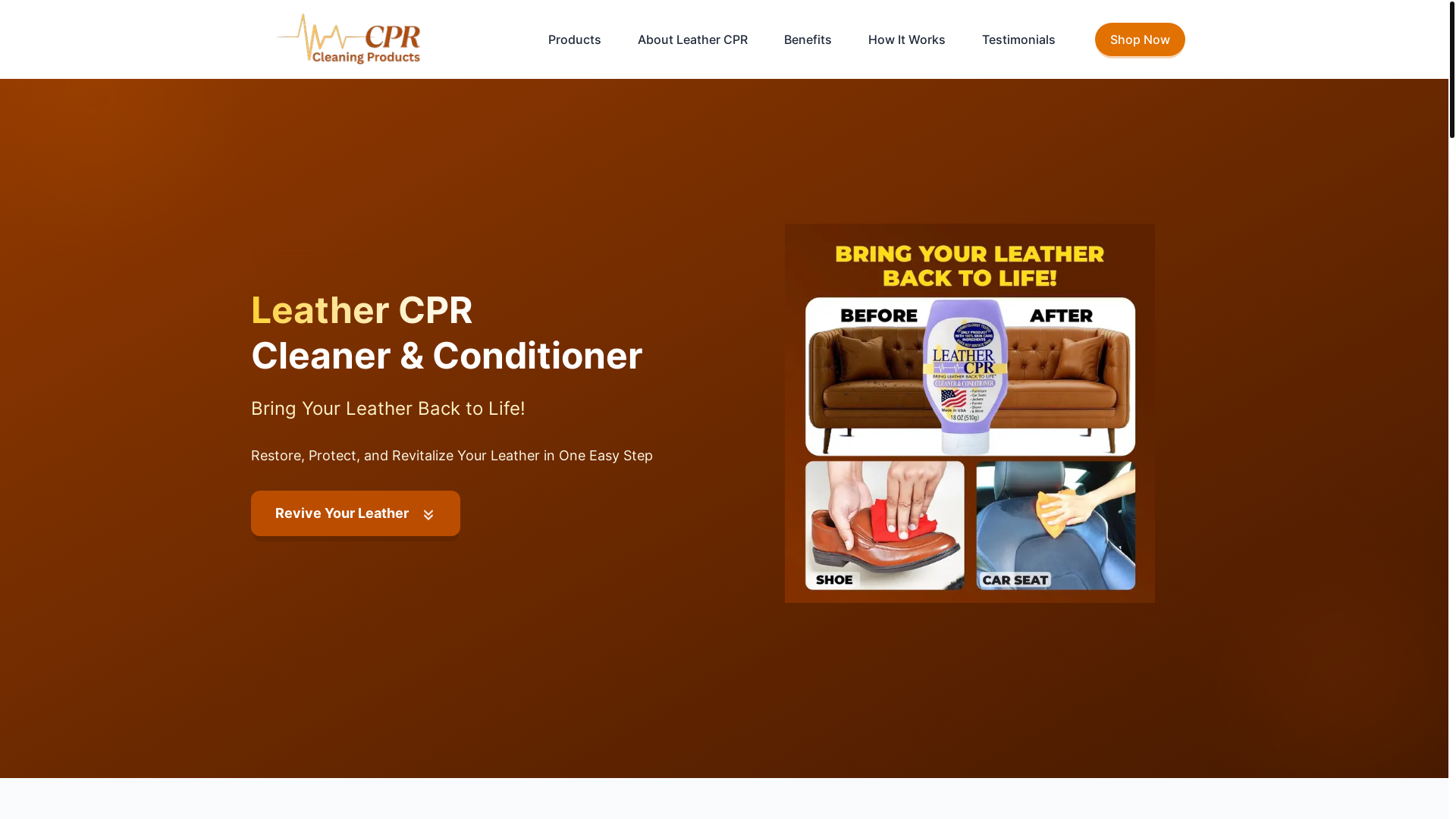 website screenshot of https://leathercleanerpro.com/