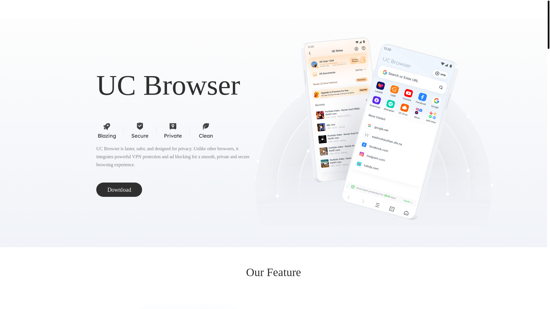 website screenshot of https://ucweb.com