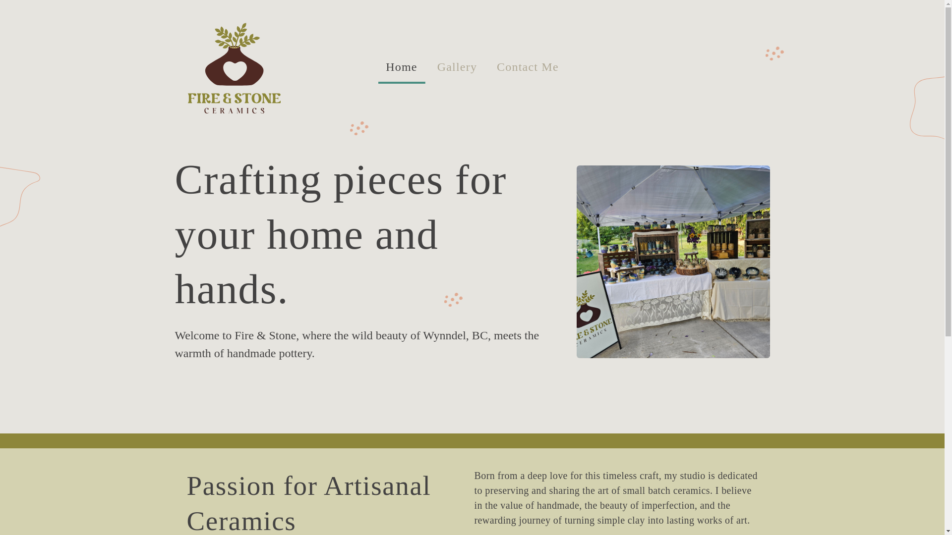 website screenshot of https://fireandstoneceramics.com/