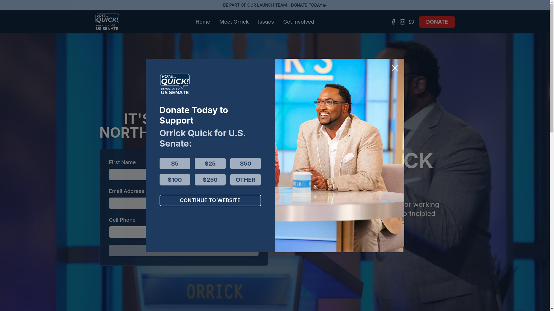 website screenshot of https://votequick.org/