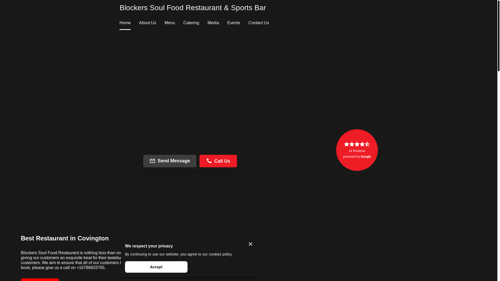 website screenshot of https://blockerssoulfoodga.com/