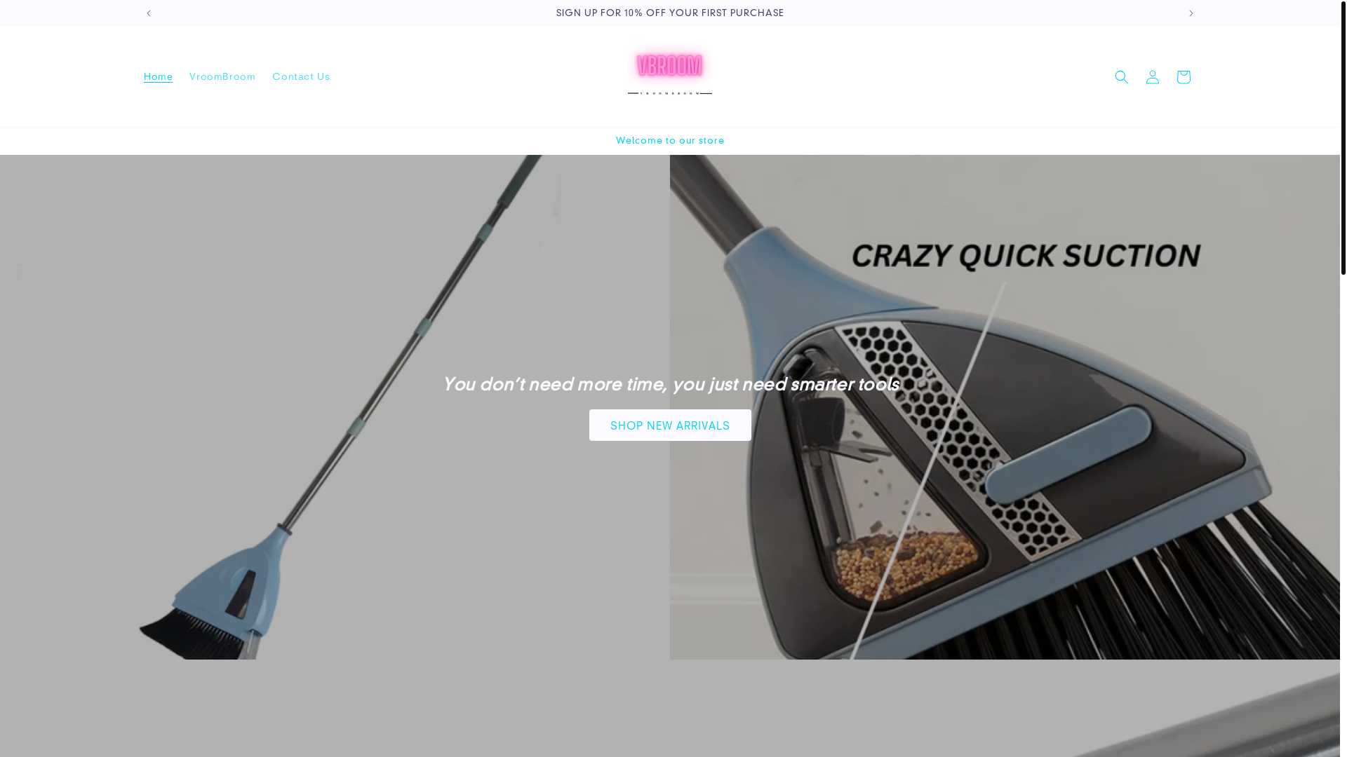 website screenshot of https://myvroombroom.com/
