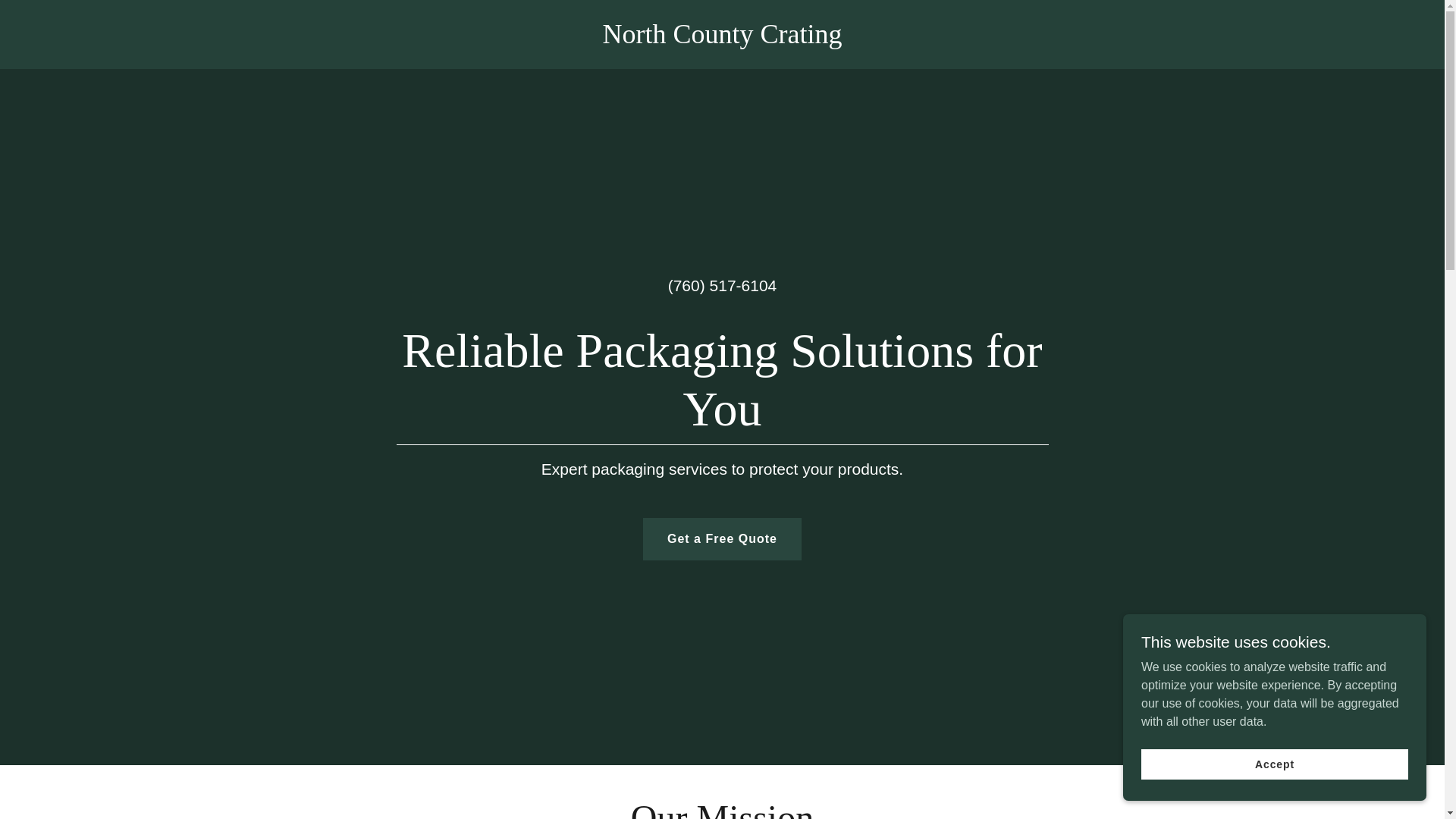website screenshot of https://northcountycrating.site/