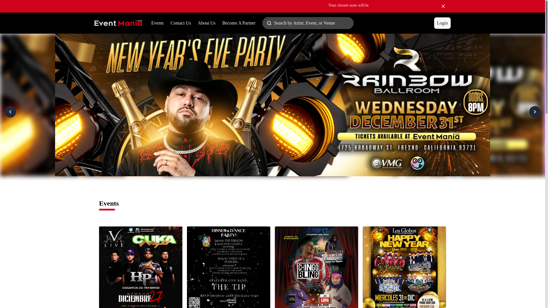 website screenshot of https://eventmania.com/