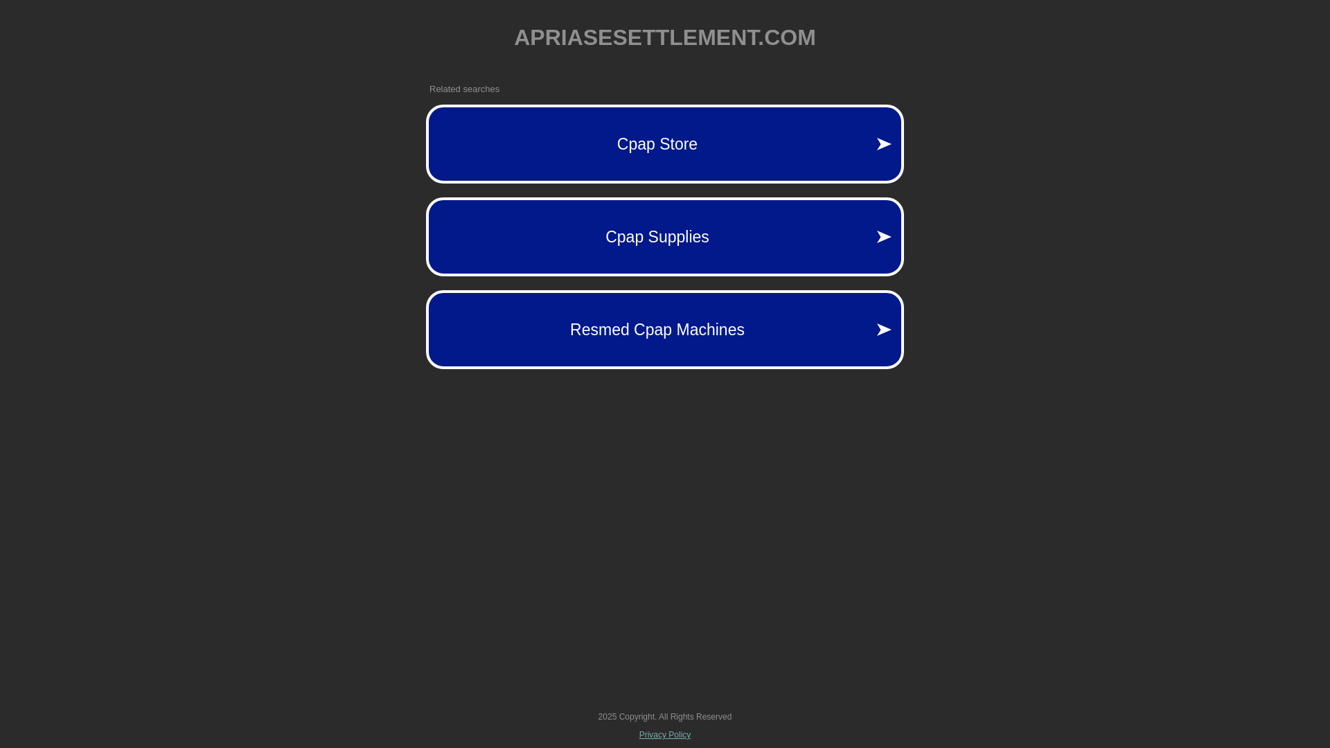 website screenshot of https://apriasesettlement.com/