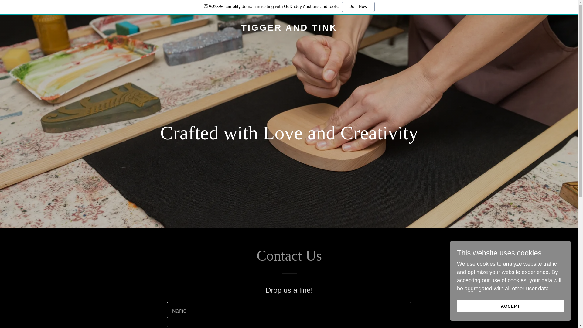 website screenshot of https://tiggerandtink.com/