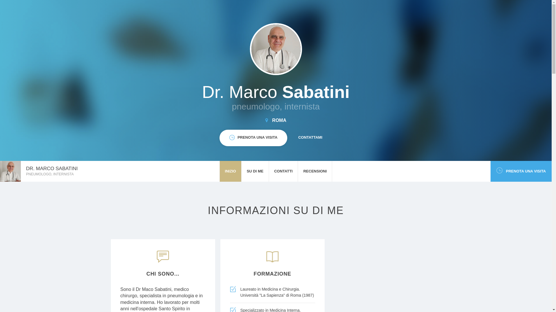 website screenshot of https://marcosabatinipneumologointernista.com/