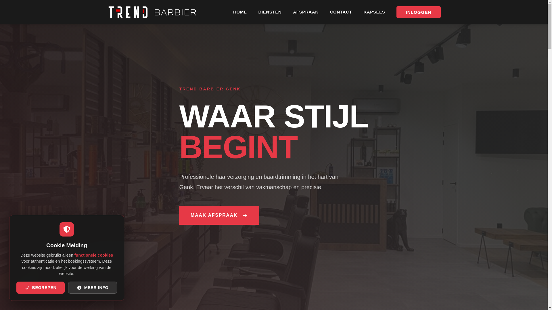 website screenshot of https://trendbarbier.be/