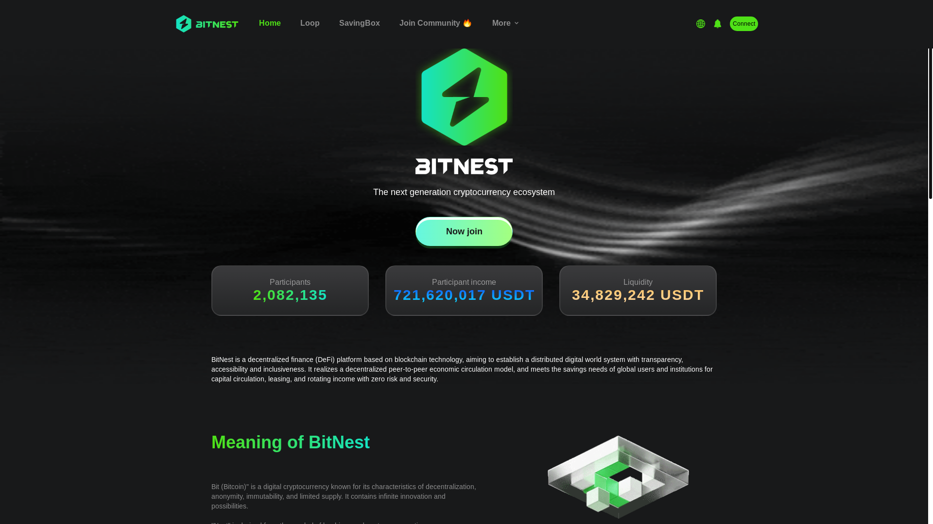 website screenshot of https://bitnest-me7d9b.pages.dev/