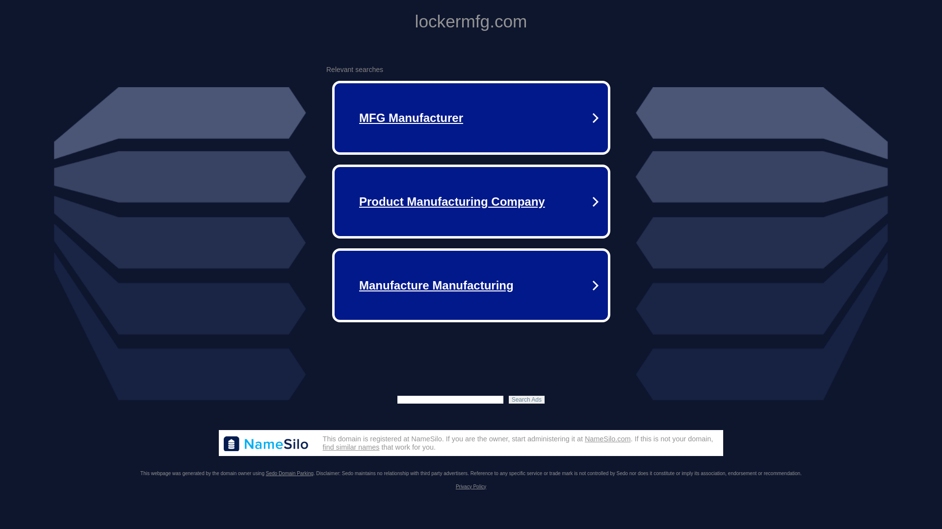 website screenshot of https://lockermfg.com/