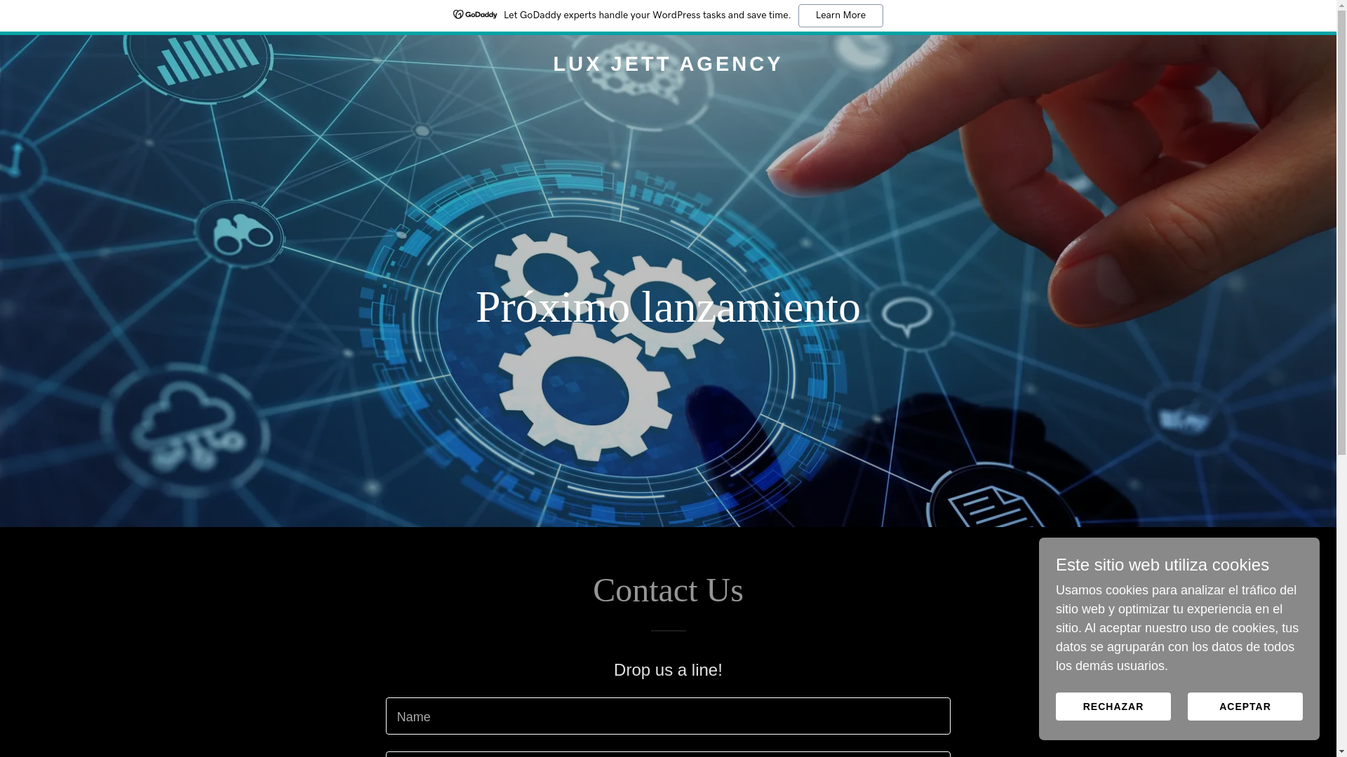 website screenshot of https://luxjettagency.com/