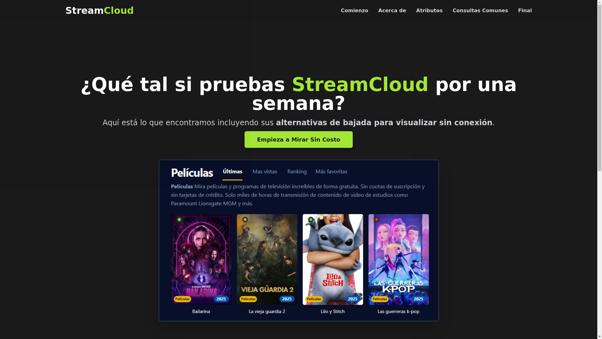 website screenshot of https://streamcloud-nf31.pages.dev/
