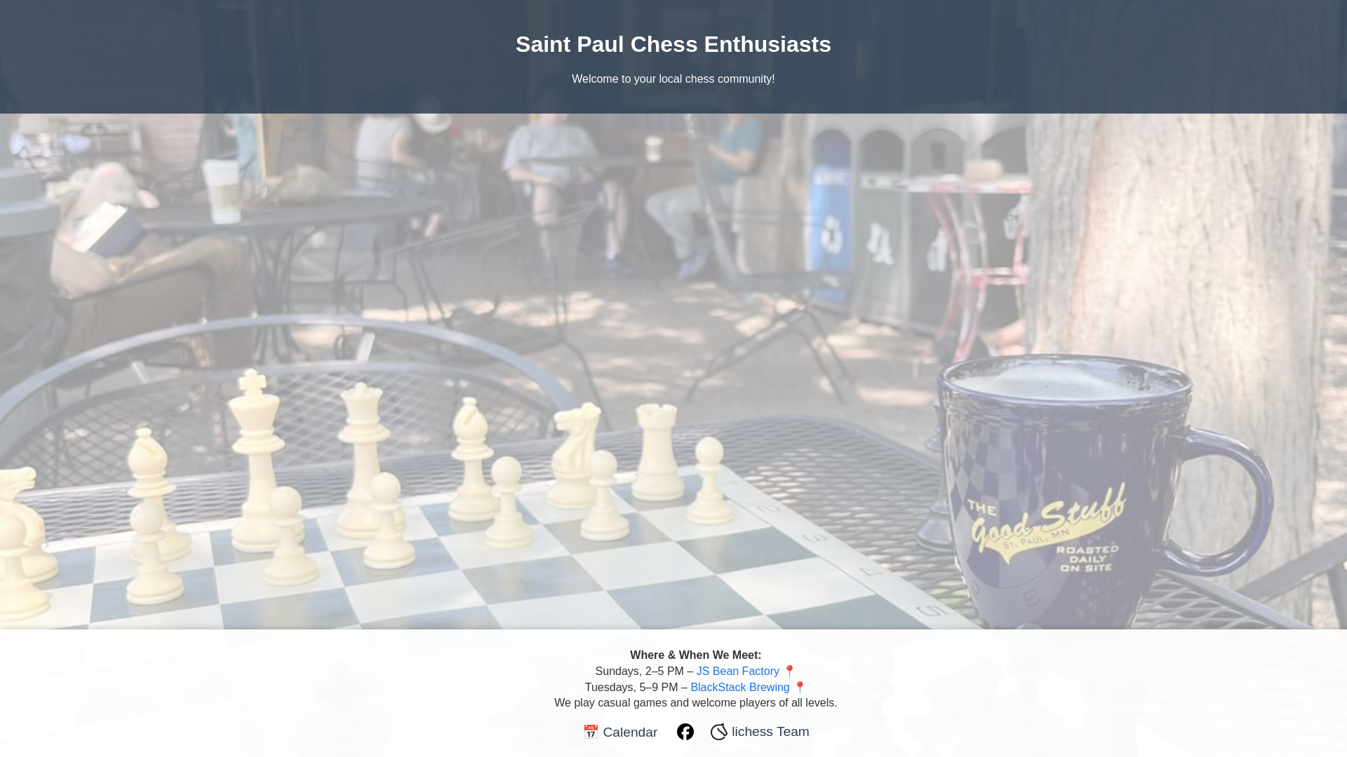 website screenshot of https://saintpaulchess.org/