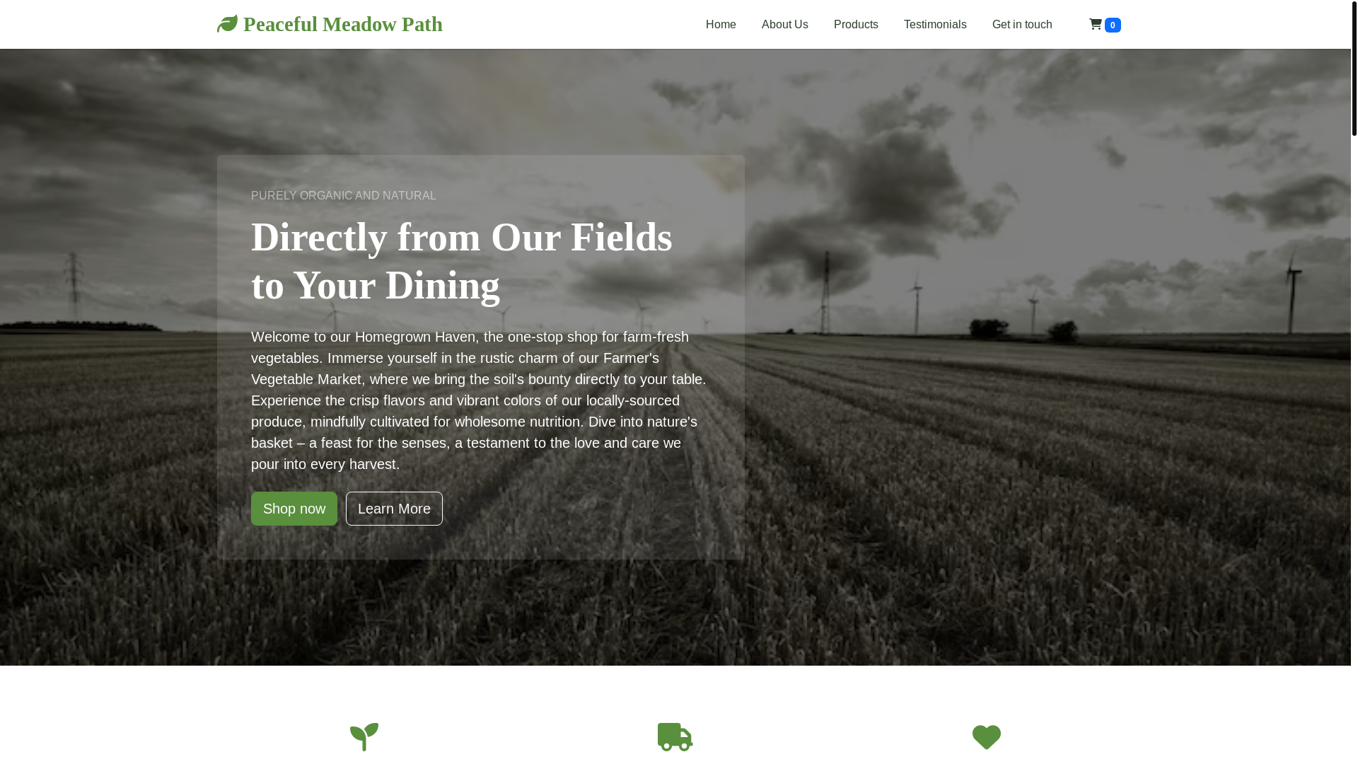 website screenshot of https://peacefulmeadowpath.xyz/