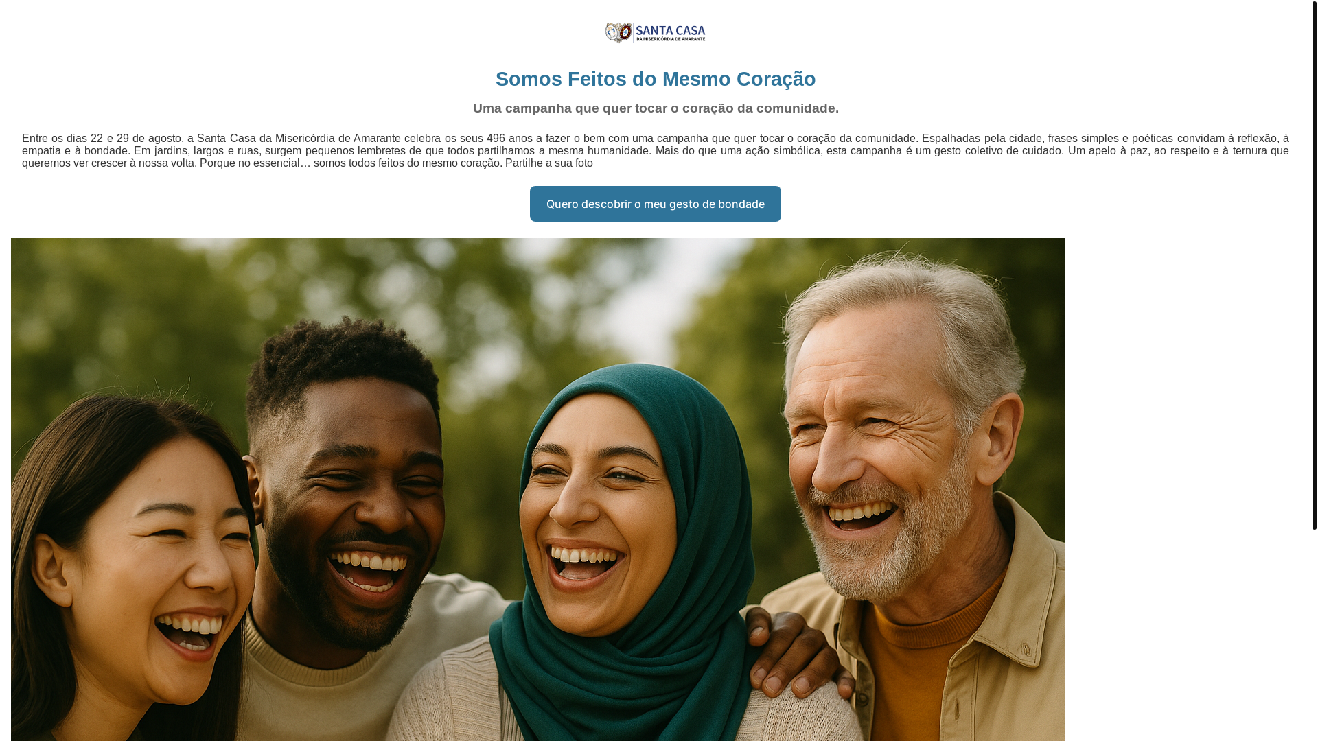 website screenshot of https://somosfeitosdomesmocoracao.pt/