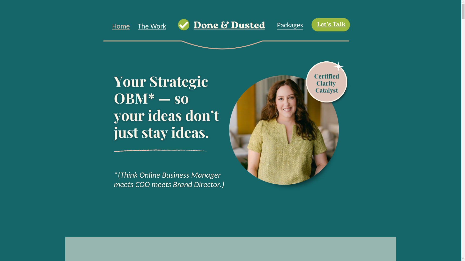 website screenshot of https://doneanddustedcollective.com/