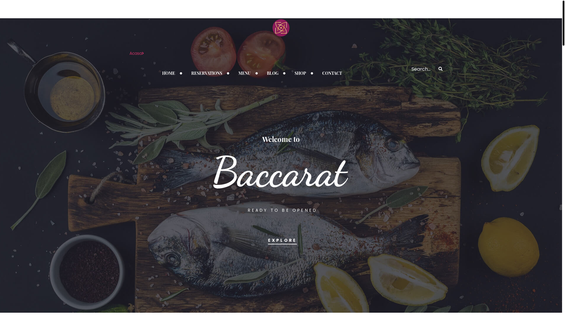 website screenshot of https://restaurantbaccarat.ro/